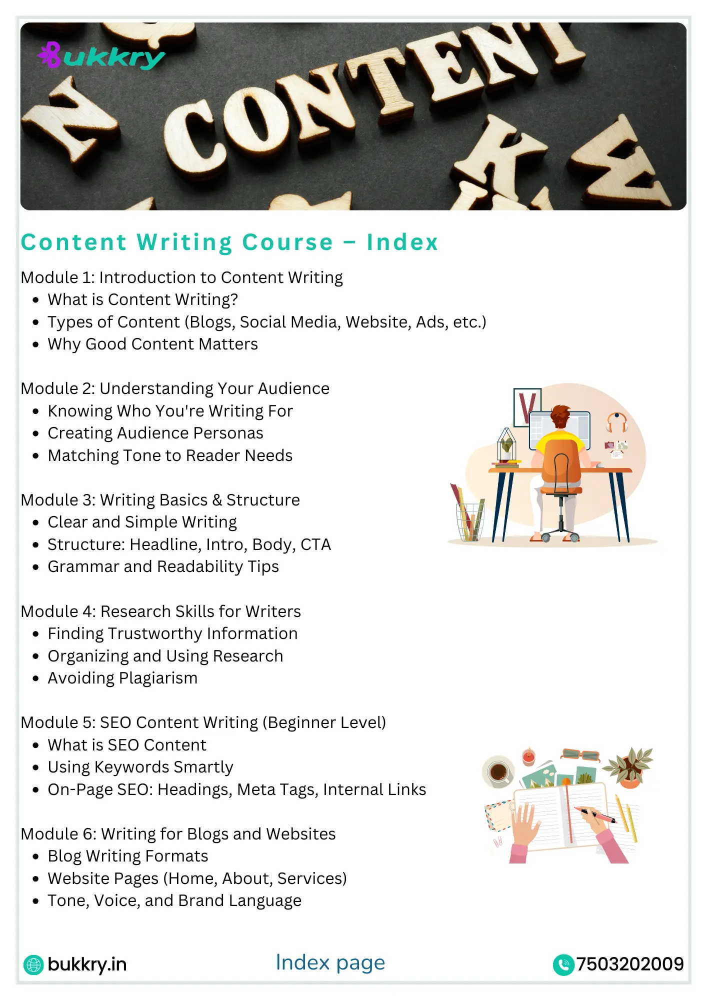 Content Writing Course with Certification by Bukkry