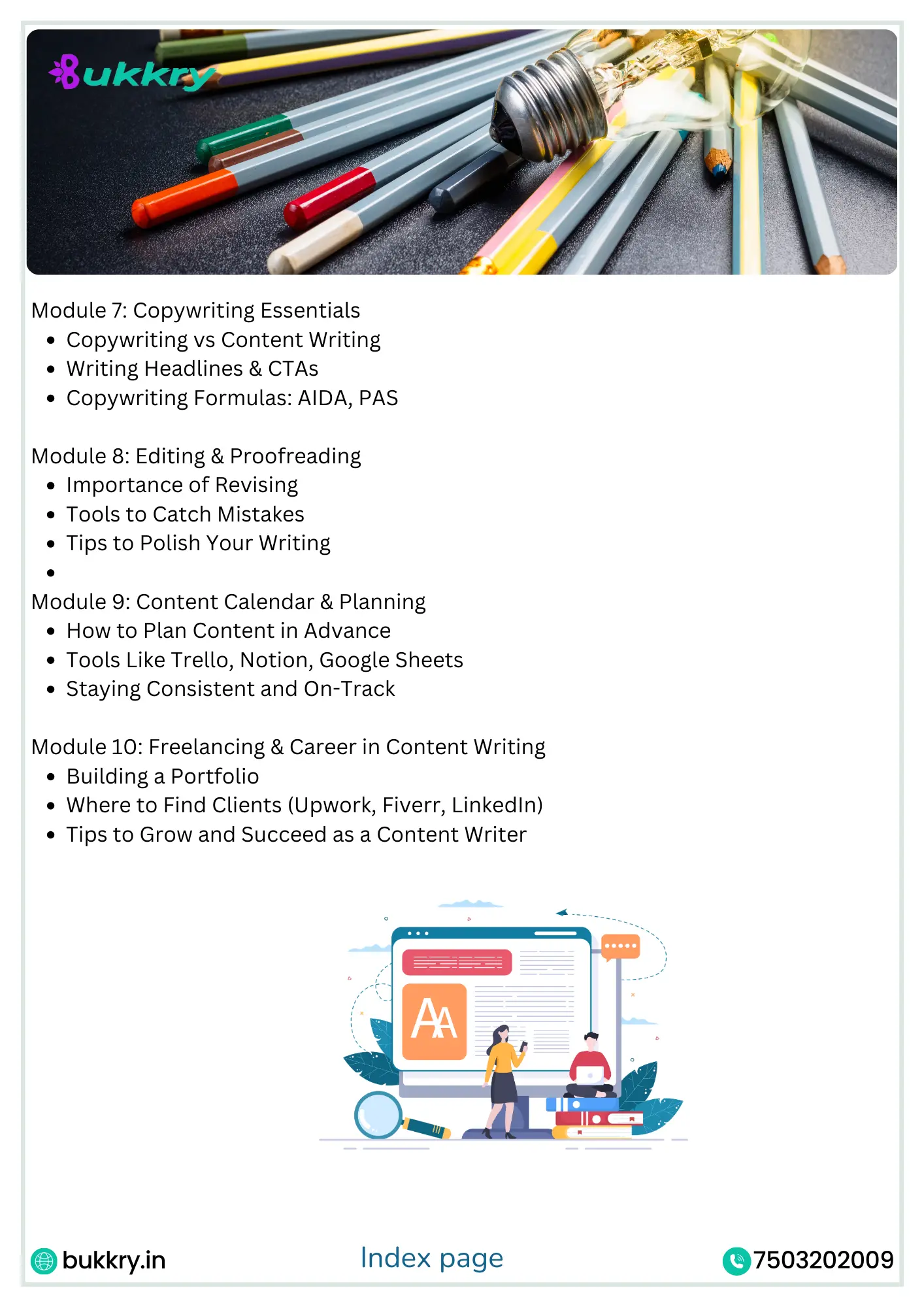 Content Writing Course with Certification by Bukkry