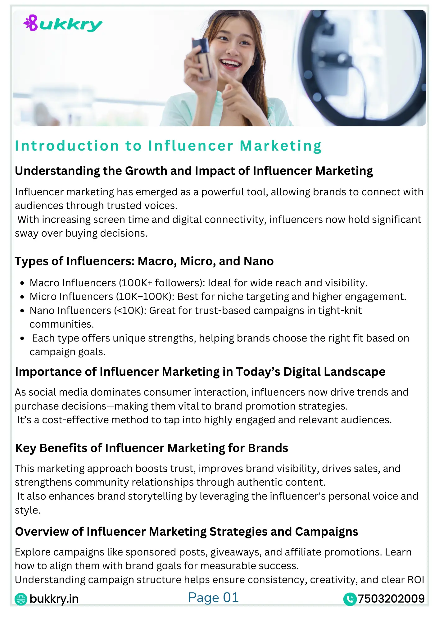 Bukkry Influencer & Brand Partnership Course