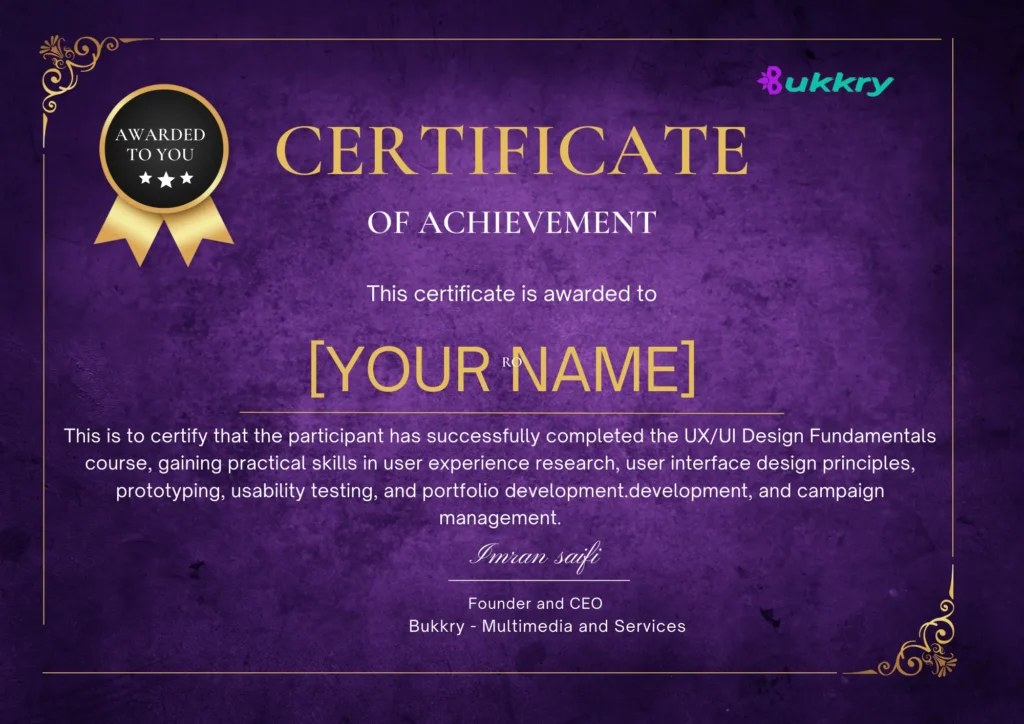 UX/UI Design Fundamentals Course by Bukkry