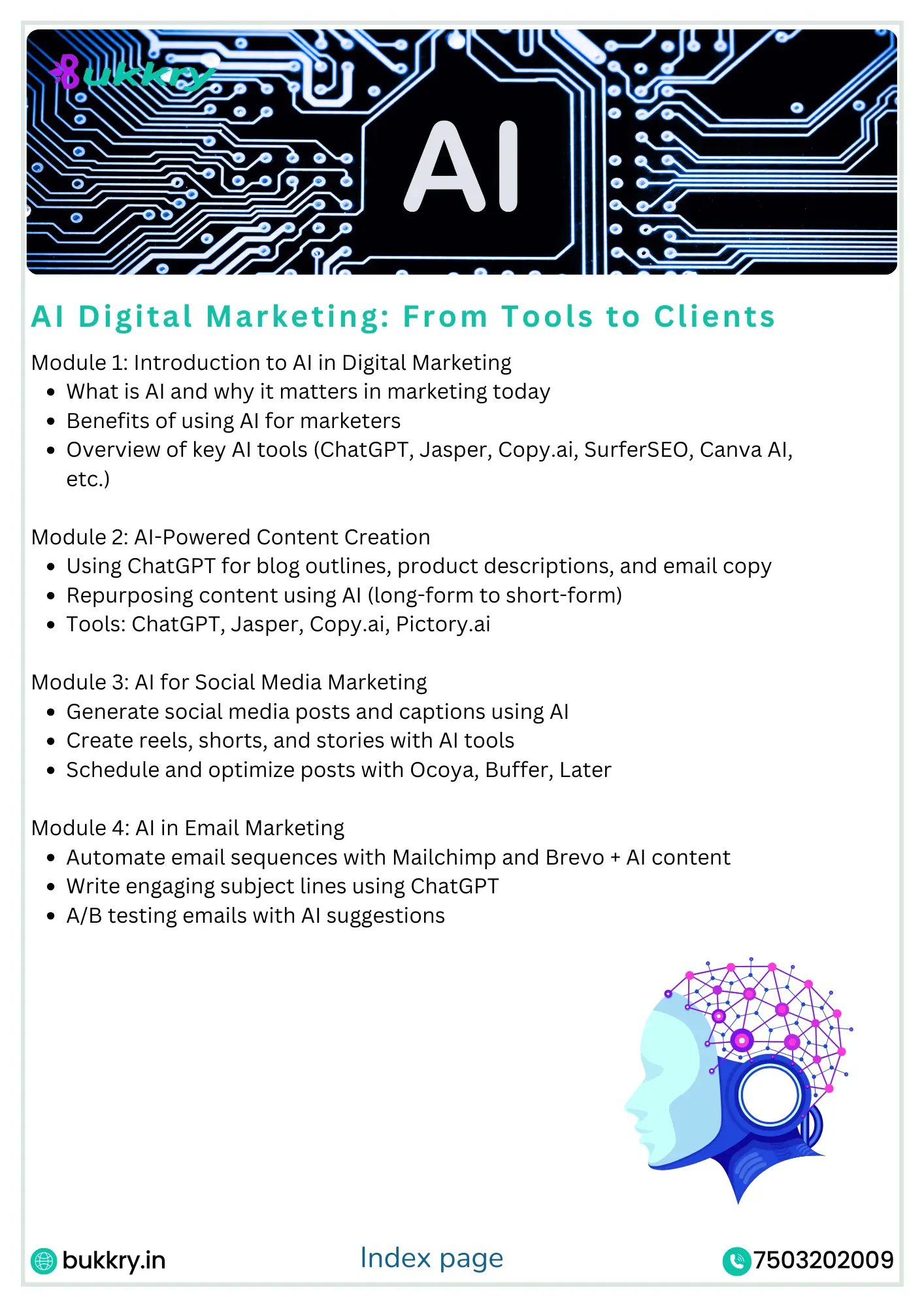 AI Digital Marketing Course by Bukkry with Certificate