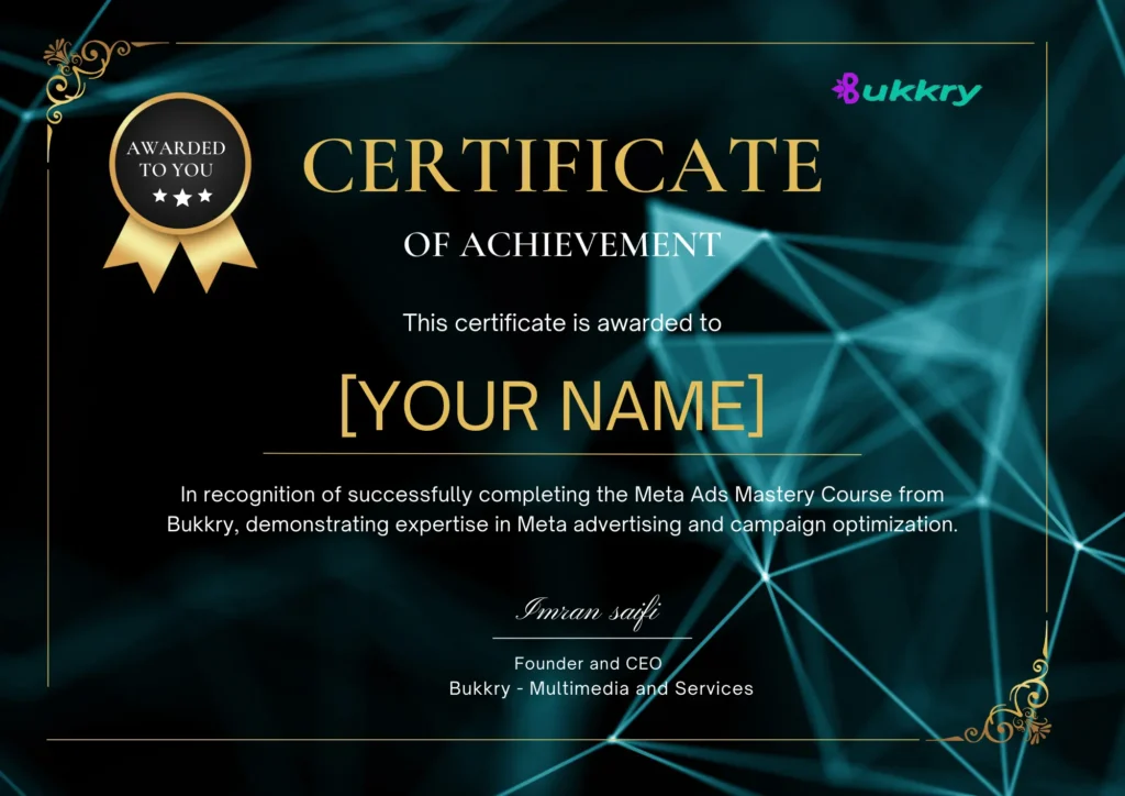 Meta Ads Mastery Certificate – Bukkry Ad Expert Skills
