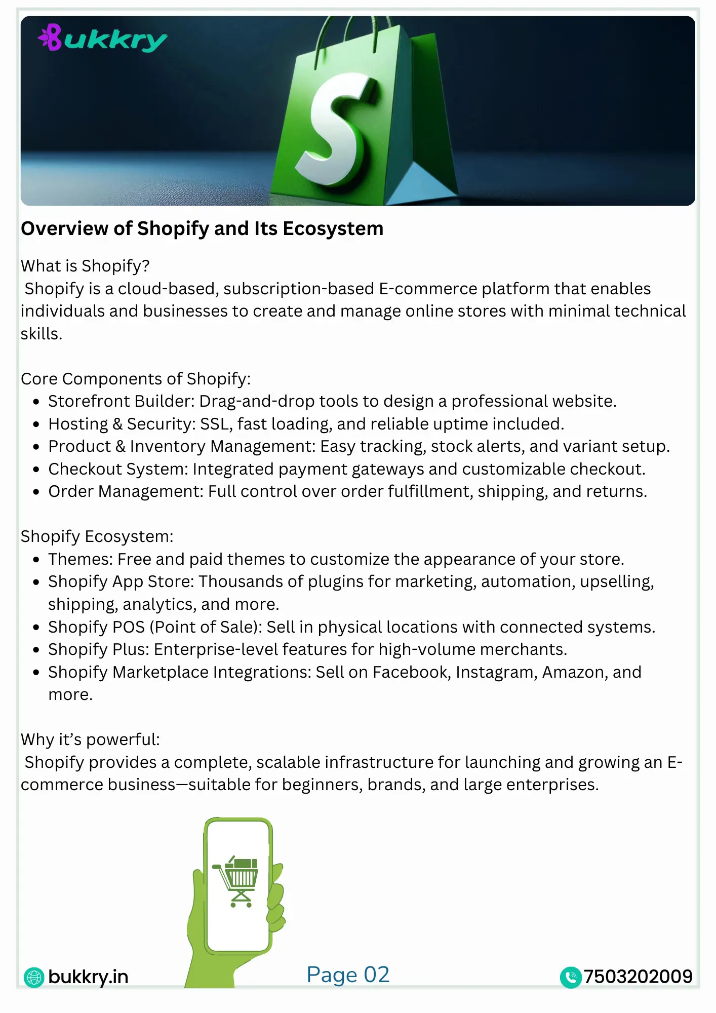 Shopify E-commerce Mastery Course by Bukkry
