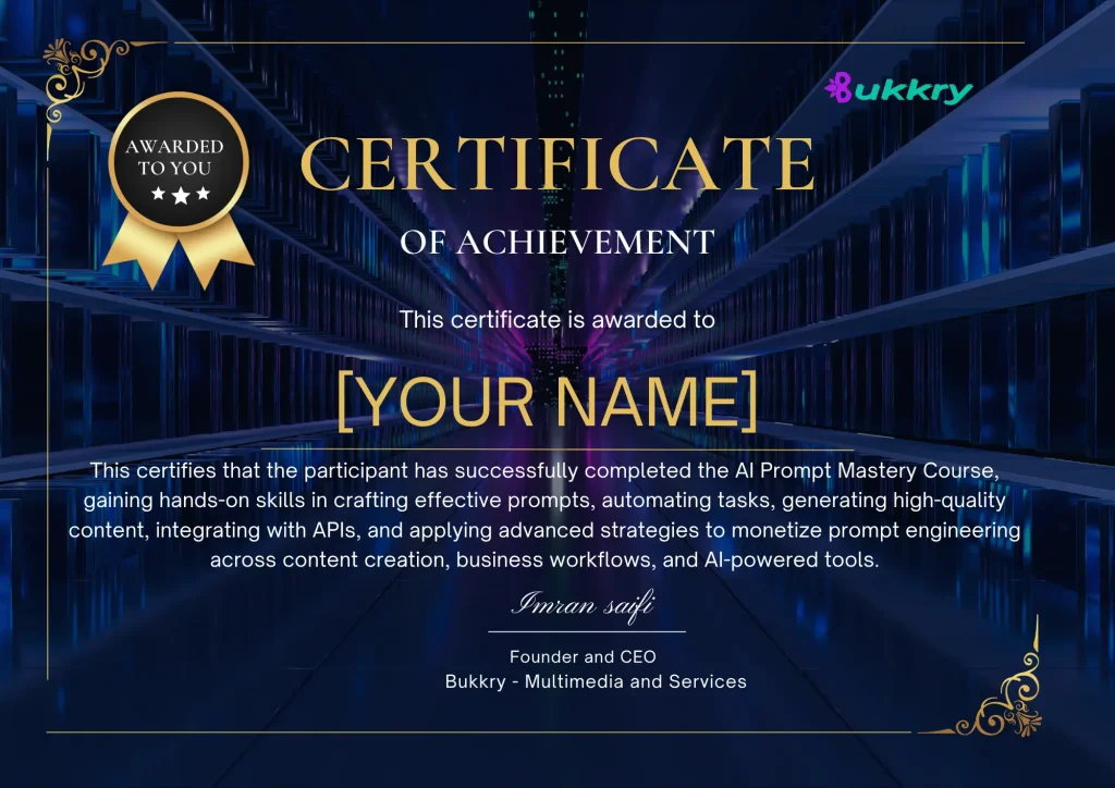 AI Prompt Mastery Course by Bukkry – Learn & Earn Fast