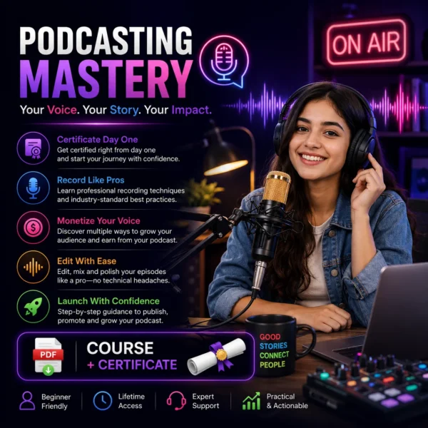 Master podcasting from scratch to pro-level success
