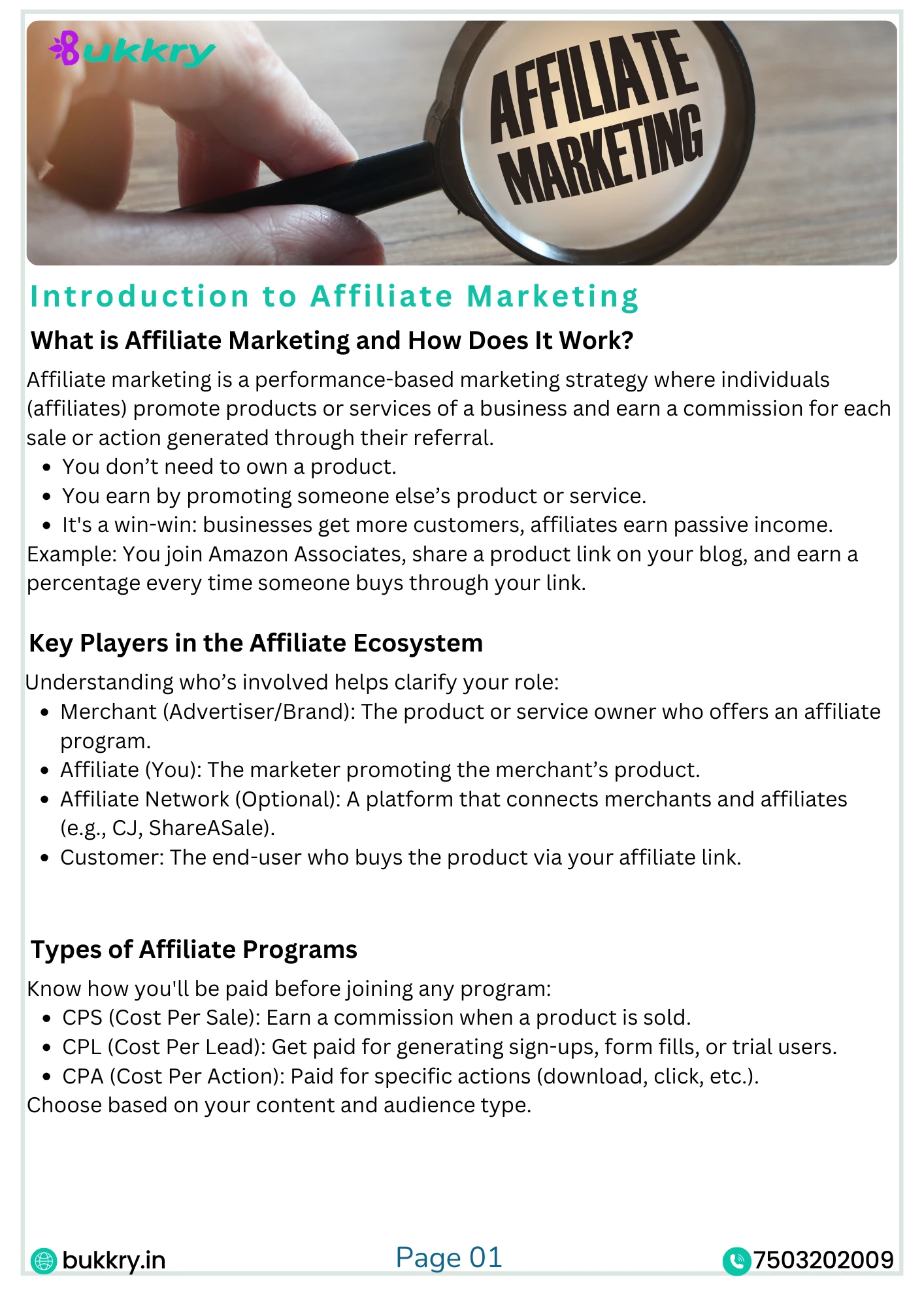 Master Affiliate Marketing with Bukkry – Start Earning Online