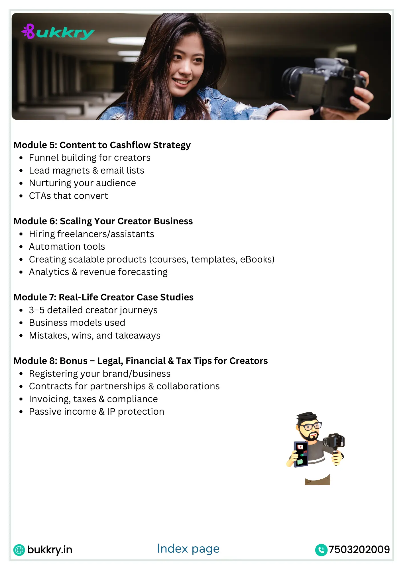 Creator Business Mastery Course Certificate by Bukkry