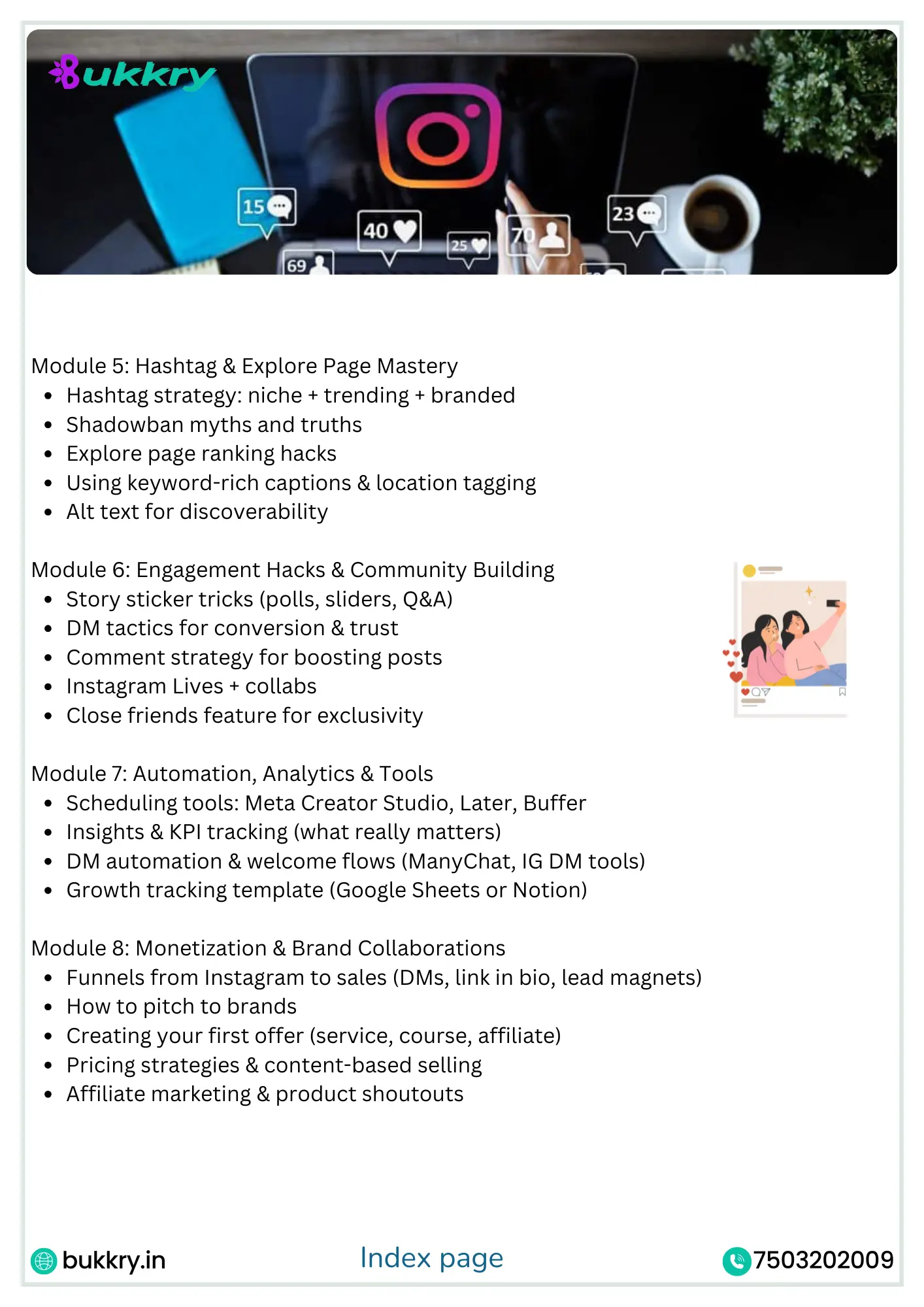 Instagram Growth Hacks Course Certificate by Bukkry
