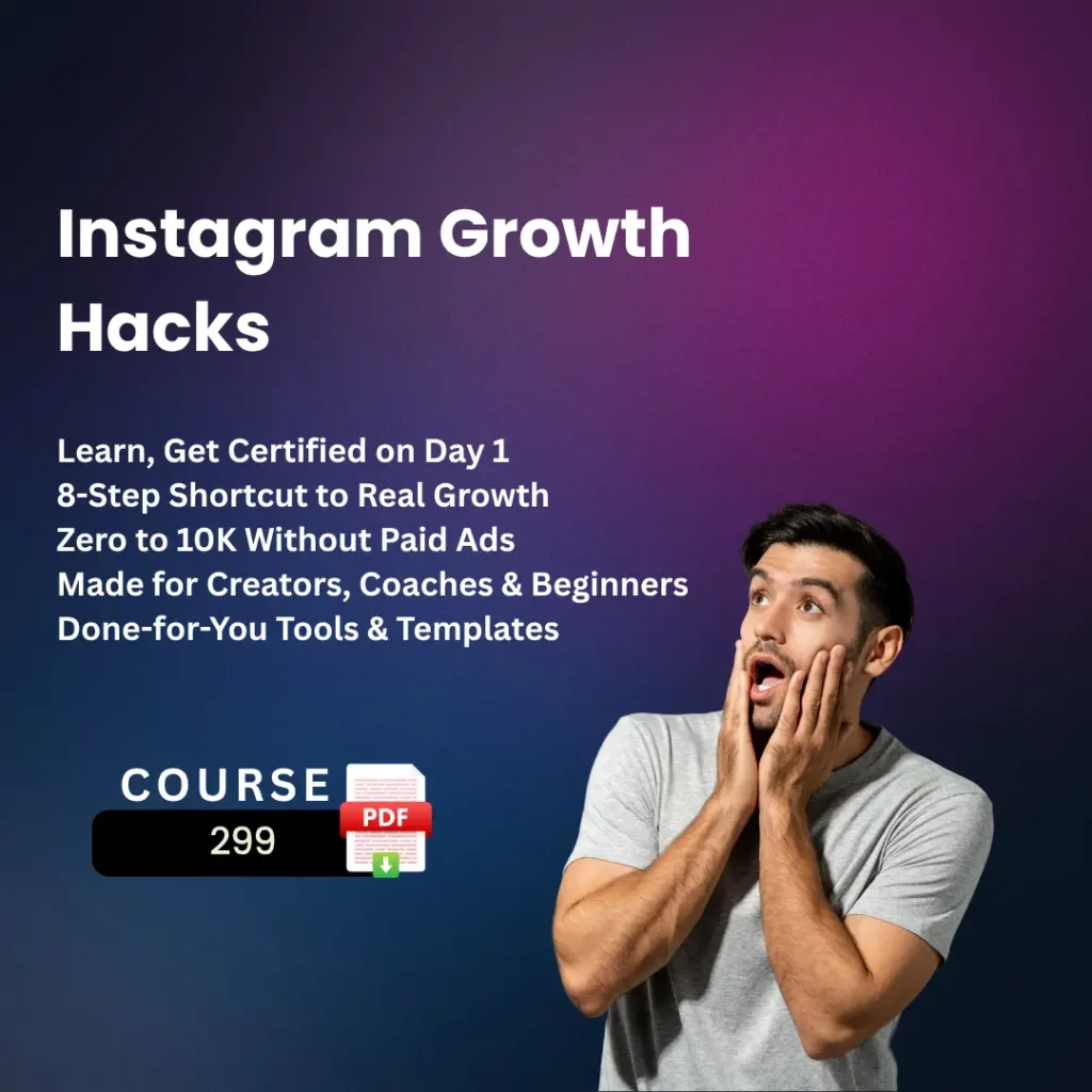 Instagram Growth Hacks Course Certificate by Bukkry