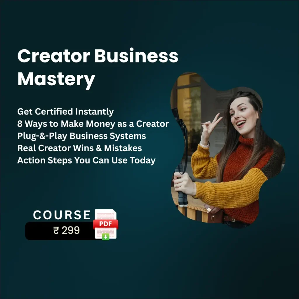 Creator Business Mastery Course Certificate by Bukkry