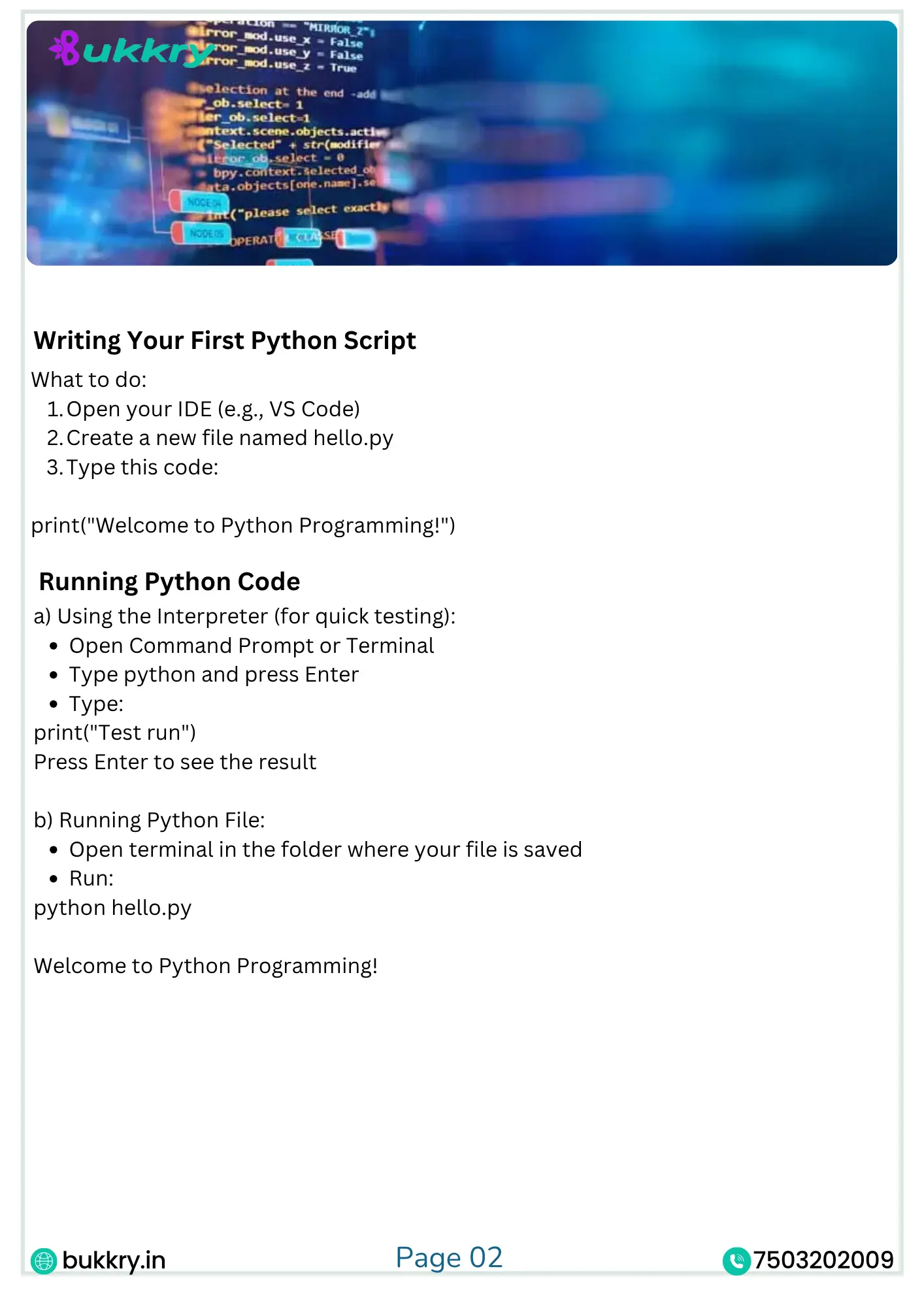 Master Python Programming with Real Projects – Bukkry