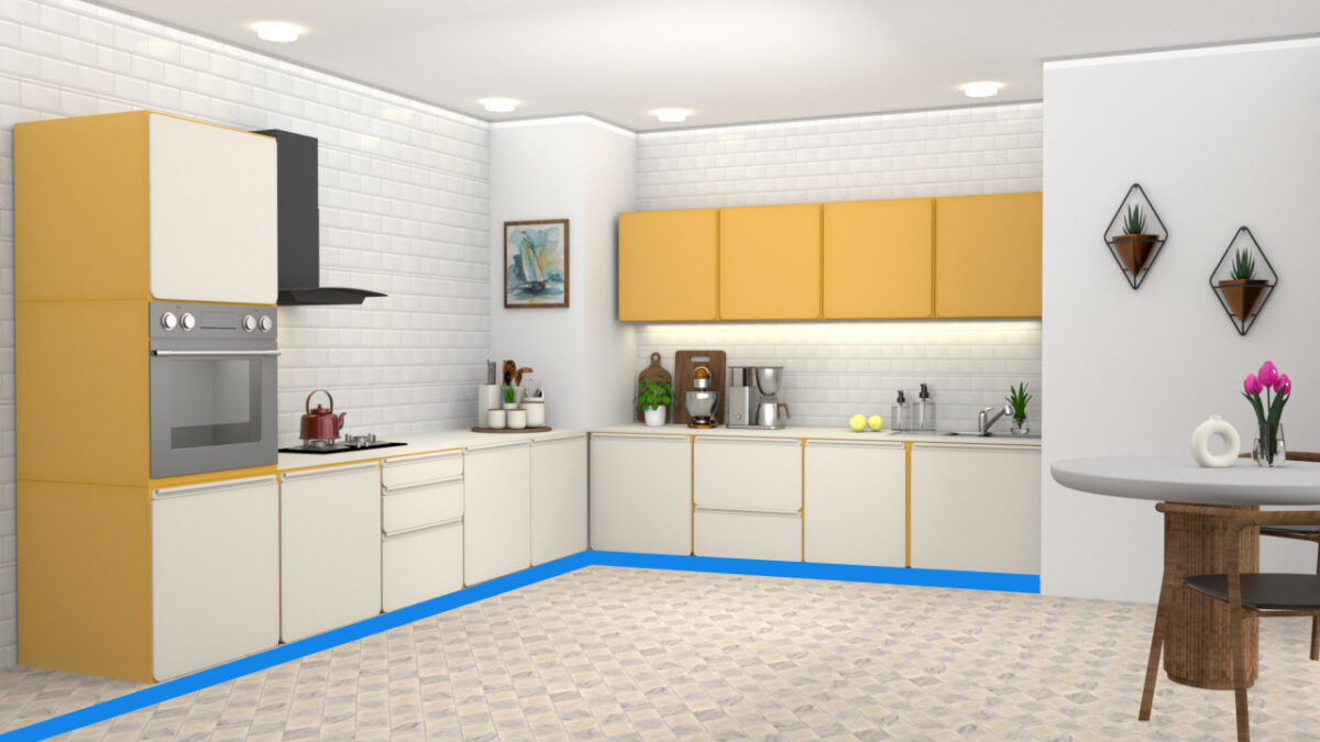 L Shaped Kitchen - Bukkry